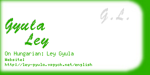 gyula ley business card